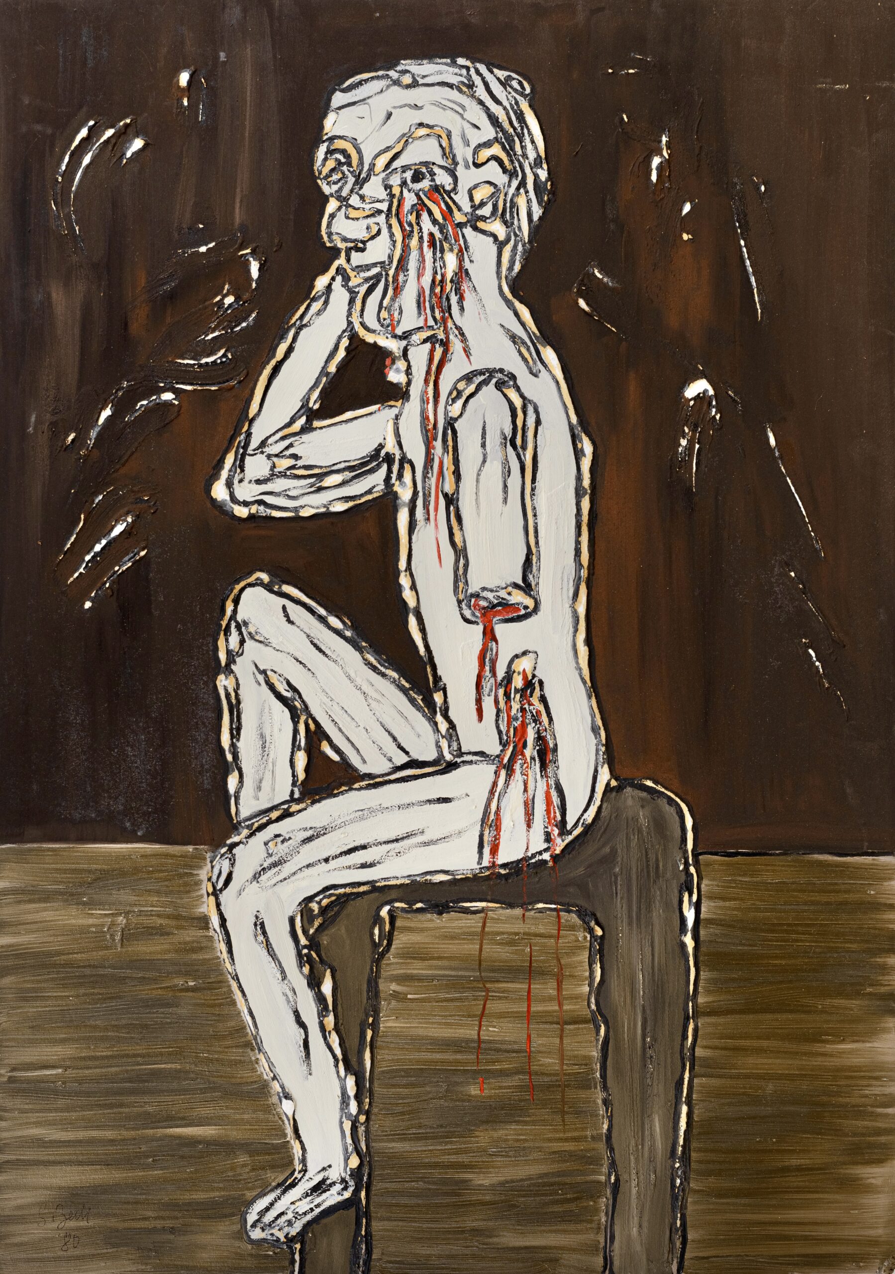 Gert Zech, Malerei, expressive Figur
